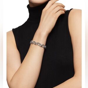 David Yurman Oval Link Chain Bracelet in Sterling Silver, 12mm, 8.25”